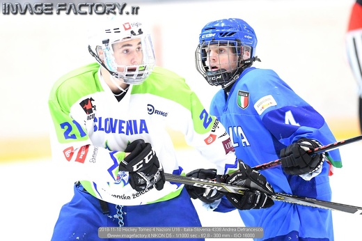 2018-11-10 Hockey Torneo 4 Nazioni U16 - Italia-Slovenia 4338 Andrea Defrancesco